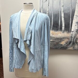 Elegant Women's Draped Light Blue Blazer NWT